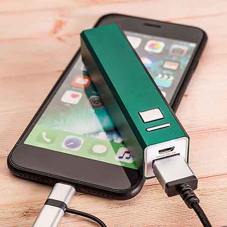 Powerbank mit Aufdruck oder Gravur als Werbeartikel oder Werbegeschenk